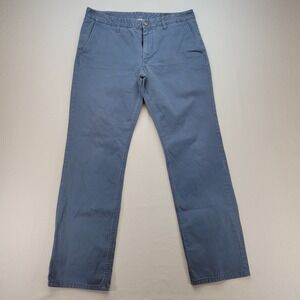 Bonobos Chino Pants Mens 34x32 Blue Straight Fit 100% Cotton Preppy